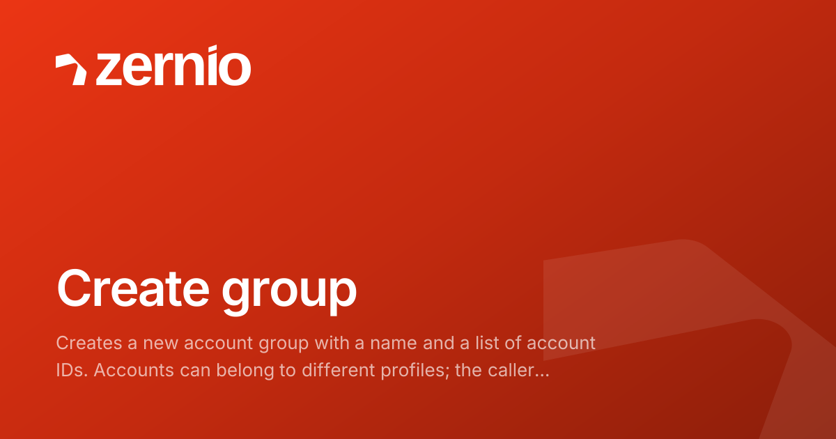 Create group - API Reference