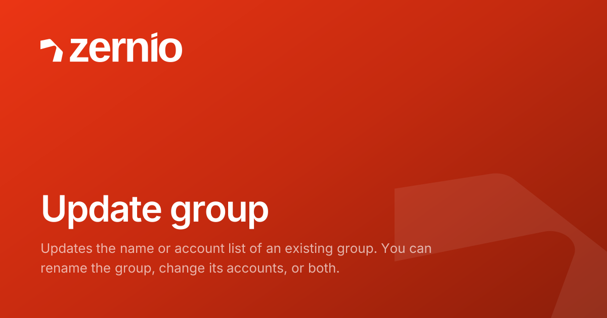 Update group - API Reference