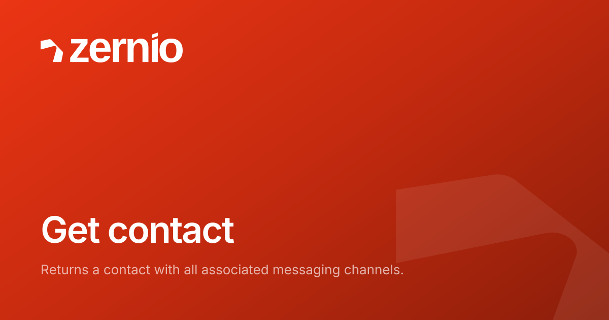 Get contact - API Reference