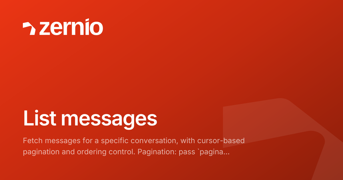 List messages - API Reference