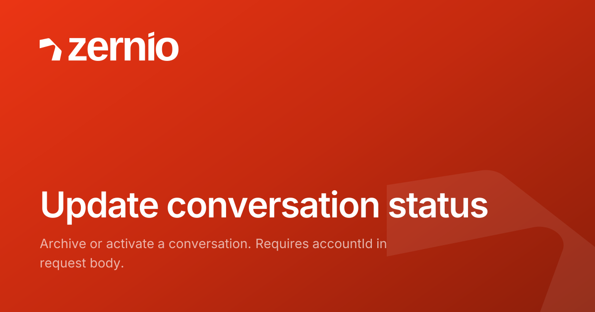 Update conversation status - API Reference