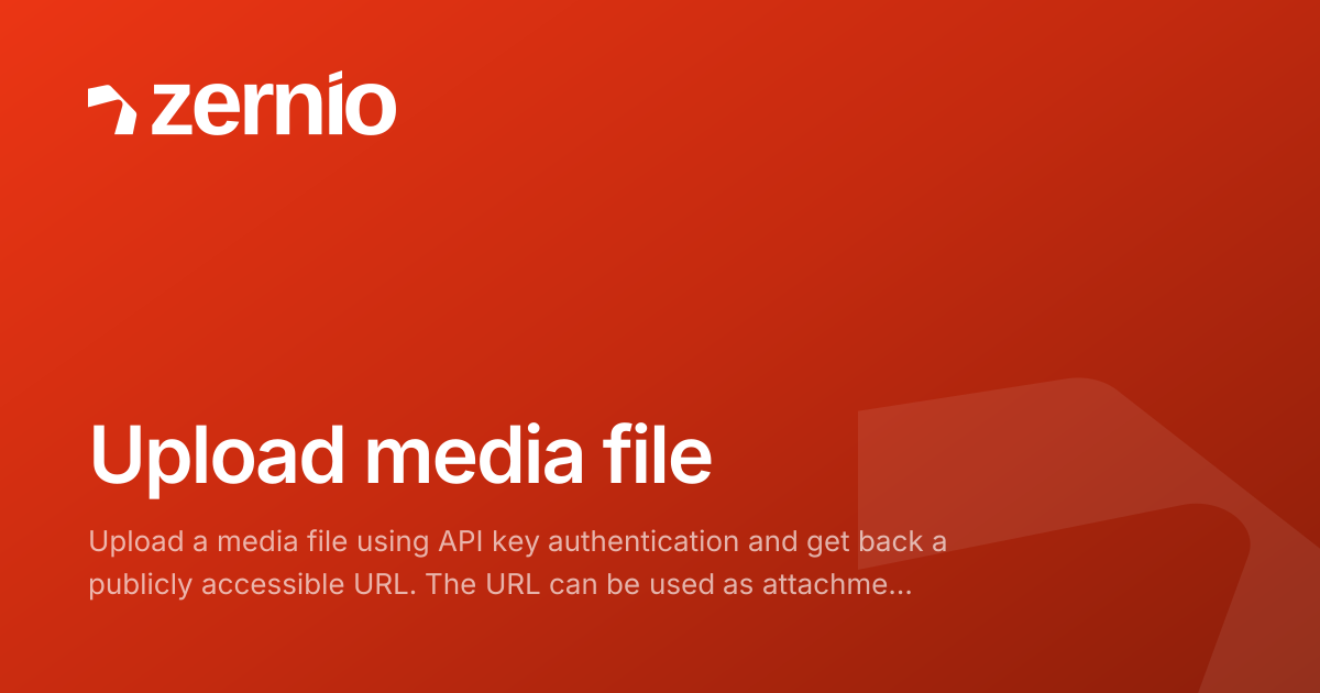 Upload media file - API Reference