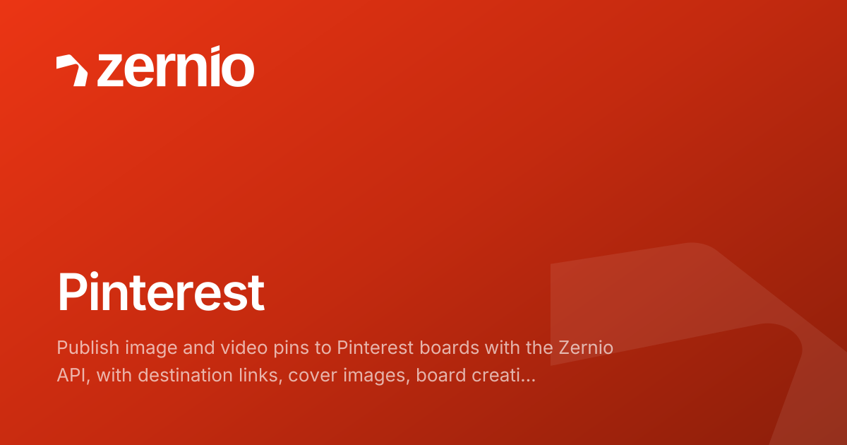 Pinterest API - Platforms