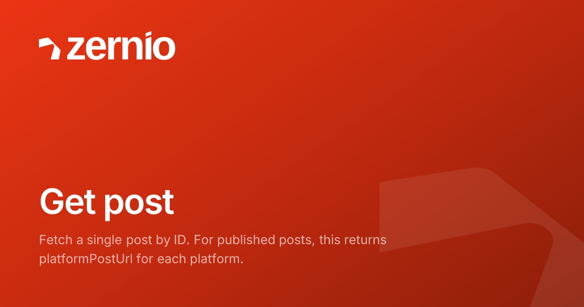 Get post - API Reference