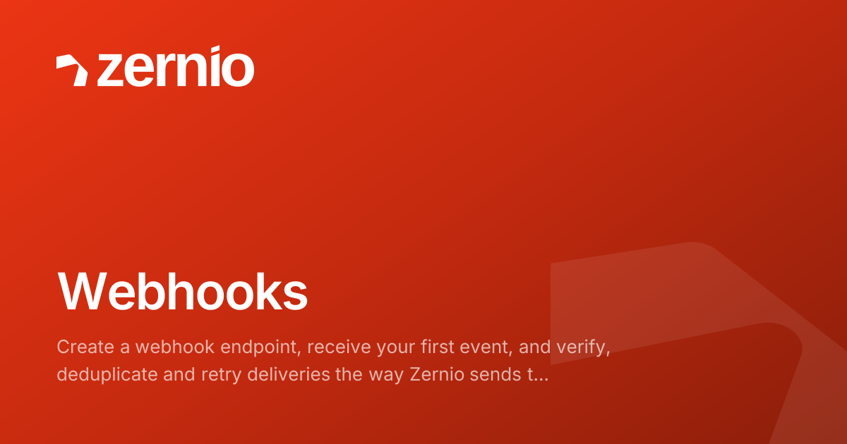 Webhooks - API Reference