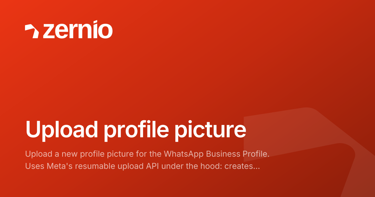 Upload profile picture - API Reference